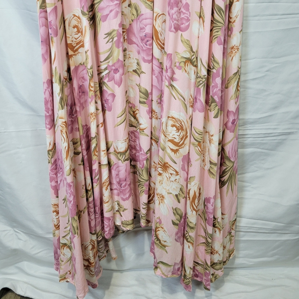 Pinkblush Floral Strapless Ruffle Chic Flowergarden FeminineMaxi Dress - Picture 15 of 15